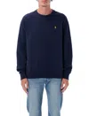 Polo Ralph Lauren Logo Cotton Sweatshirt In Blue