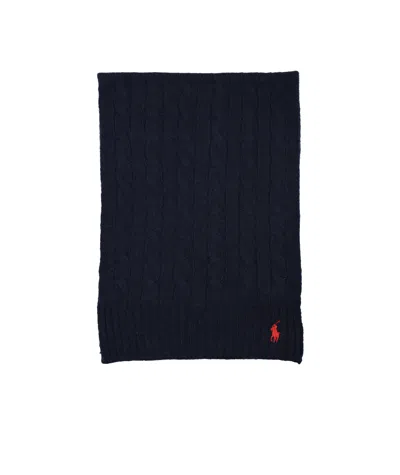 Polo Ralph Lauren Classic Thick Thread Scarf In Black