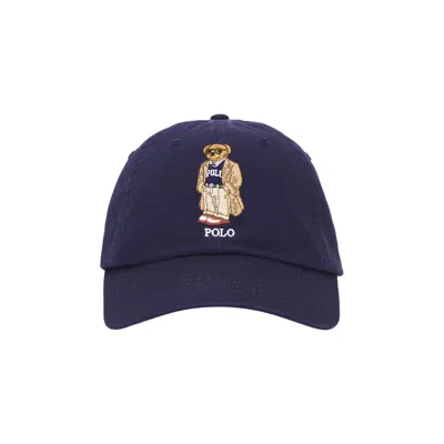 Pre-owned Polo Ralph Lauren Classic Twill Novelty Bear Sport Cap 'newport Navy' | Blue | Men's Size Onesize