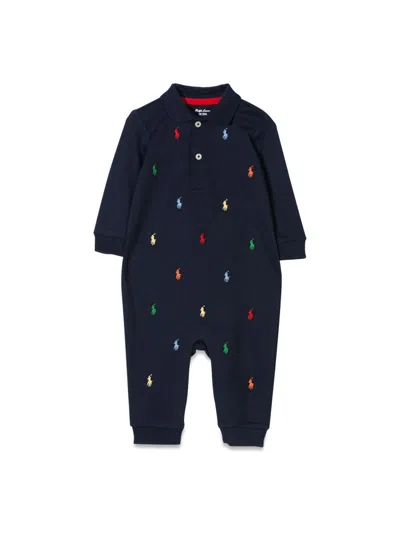 Polo Ralph Lauren Classic Unisex Mini Jumpsuit In Blue