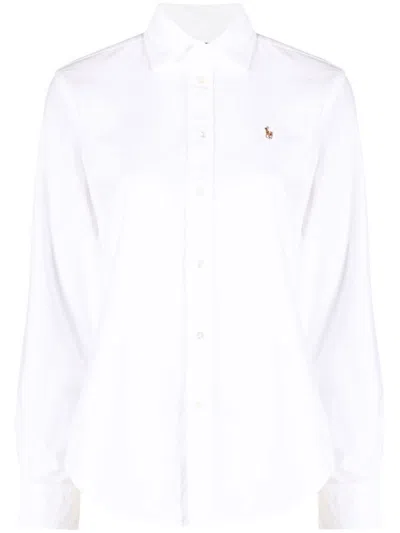 Polo Ralph Lauren Ls Heidi Skinny Long Sleeves Knit Shirt In White