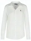 Polo Ralph Lauren Classic White Linen Long-sleeve Button-up Shirt In White