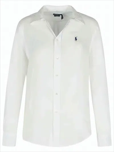Polo Ralph Lauren Classic White Linen Long-sleeve Button-up Shirt