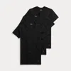 Polo Ralph Lauren Men's 3-pack 4d Flex Cooling Crewneck Undershirts In Black