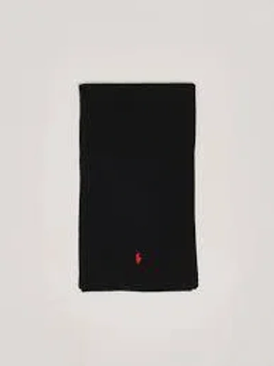 Polo Ralph Lauren Classic Wool Scarf - Essential Winter Accessory In Polo Black