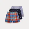 Polo Ralph Lauren Classic Woven Cotton Boxer 3-pack In Multi