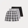 Polo Ralph Lauren Classic Woven Cotton Boxer 3-pack In Navy Stripe/muller Plaid