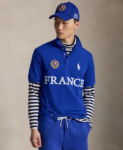 Polo Ralph Lauren Classic Fit France Polo Shirt In Cruise Royal In Blue