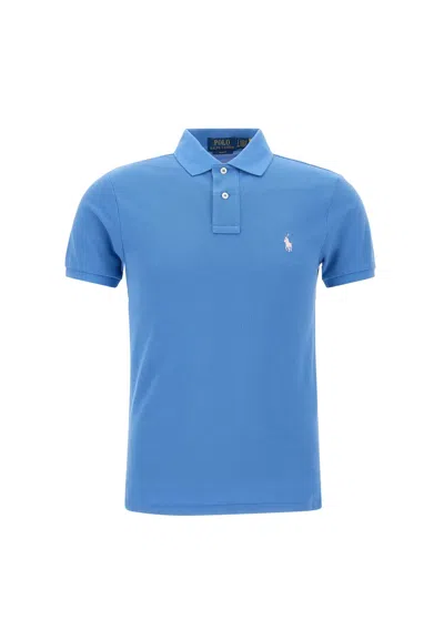 Polo Ralph Lauren Classics Cotton Polo Shirt In Blue
