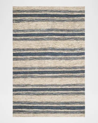 Polo Ralph Lauren Cliff Stripe Hand Knotted Rug In Harbor