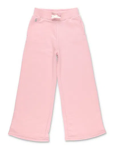 Polo Ralph Lauren Jr Wide-leg Cotton-terry Joggers In Pink