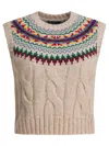 Polo Ralph Lauren Fair Isle Sleeveless Knit Vest In Neutral