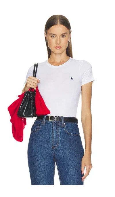 Polo Ralph Lauren Club Cotton Short Sleeve Bodysuit In White