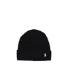 Polo Ralph Lauren Coarse Knitted Hat In Black