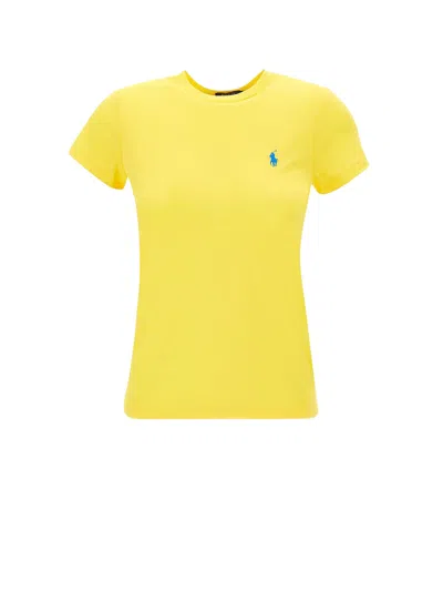Polo Ralph Lauren Coastal Yellow Cotton T-shirts And Polos