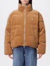 Polo Ralph Lauren Corduroy Quilted Puffer Jacket In Brown