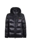 Polo Ralph Lauren Navy Blue Nylon Down Jacket In Blue