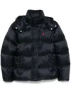 Polo Ralph Lauren Water-repellent Quilted Down Jacket With Detachable Hood Clothing In Blue