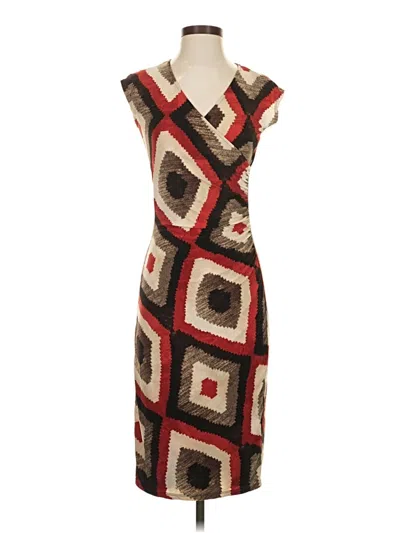 Pre-owned Polo Ralph Lauren Cocktail Dress In Brown