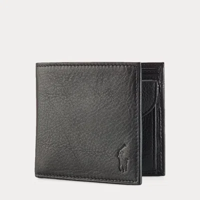 Polo Ralph Lauren Coin-pocket Leather Wallet In Blue