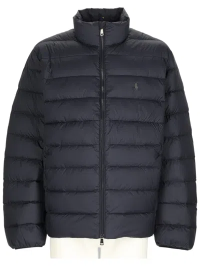 Polo Ralph Lauren Colden High-collar Quilted Recycled Puffer Jacket In Black