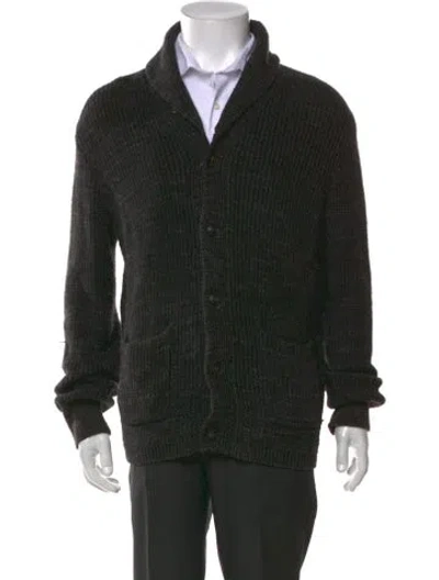 Pre-owned Polo Ralph Lauren Collar Long Sleeve Cardigan In Black
