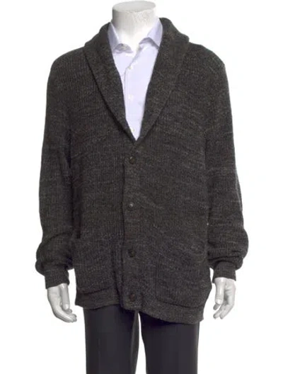 Pre-owned Polo Ralph Lauren Collar Long Sleeve Cardigan In Grey