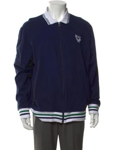 Pre-owned Polo Ralph Lauren Collar Long Sleeve Sweatshirt In Blue