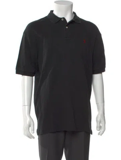 Pre-owned Polo Ralph Lauren Collar Short Sleeve Polo Shirt In Black