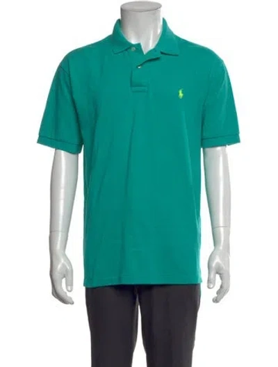 Pre-owned Polo Ralph Lauren Collar Short Sleeve Polo Shirt In Blue