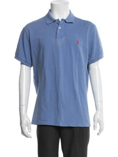 Pre-owned Polo Ralph Lauren Collar Short Sleeve Polo Shirt In Blue