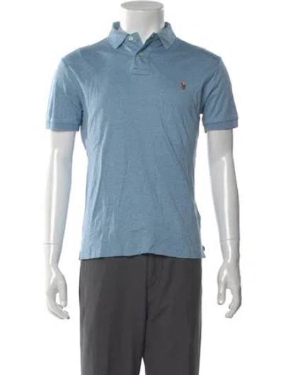 Pre-owned Polo Ralph Lauren Collar Short Sleeve Polo Shirt In Blue