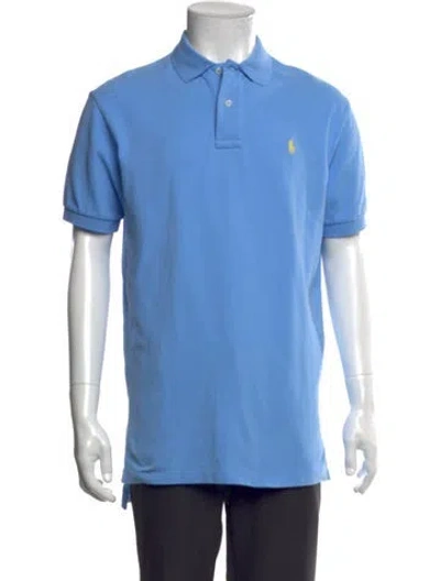 Pre-owned Polo Ralph Lauren Collar Short Sleeve Polo Shirt In Blue