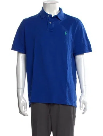 Pre-owned Polo Ralph Lauren Collar Short Sleeve Polo Shirt In Blue