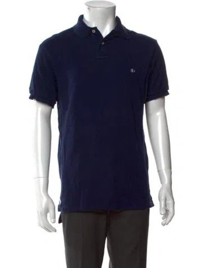 Pre-owned Polo Ralph Lauren Collar Short Sleeve Polo Shirt In Blue