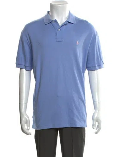Pre-owned Polo Ralph Lauren Collar Short Sleeve Polo Shirt In Blue