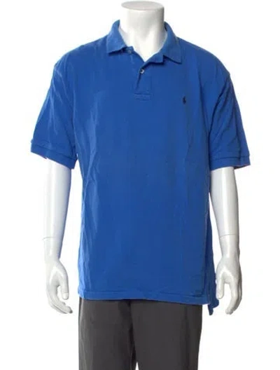 Pre-owned Polo Ralph Lauren Collar Short Sleeve Polo Shirt In Blue