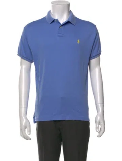 Pre-owned Polo Ralph Lauren Collar Short Sleeve Polo Shirt In Blue