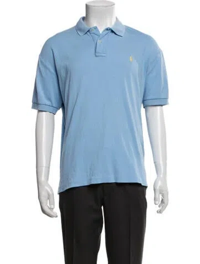 Pre-owned Polo Ralph Lauren Collar Short Sleeve Polo Shirt In Blue