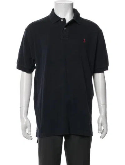 Pre-owned Polo Ralph Lauren Collar Short Sleeve Polo Shirt In Blue