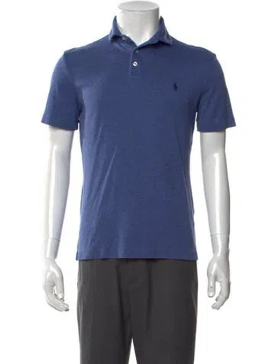 Pre-owned Polo Ralph Lauren Collar Short Sleeve Polo Shirt In Blue