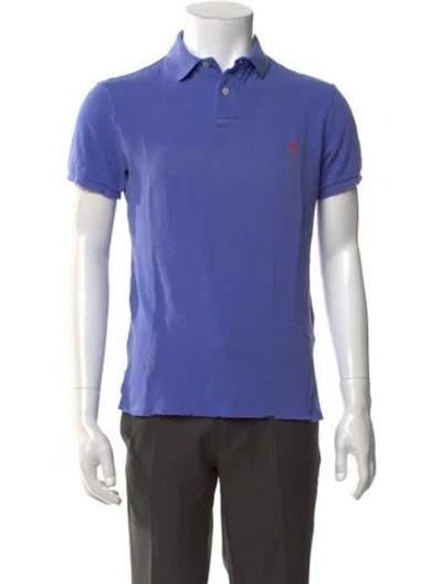 Pre-owned Polo Ralph Lauren Collar Short Sleeve Polo Shirt In Blue