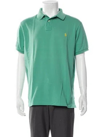 Pre-owned Polo Ralph Lauren Collar Short Sleeve Polo Shirt In Green
