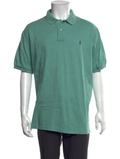 Pre-owned Polo Ralph Lauren Collar Short Sleeve Polo Shirt In Green