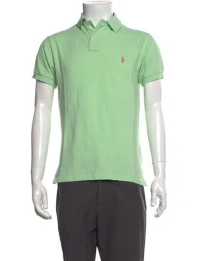 Pre-owned Polo Ralph Lauren Collar Short Sleeve Polo Shirt In Green
