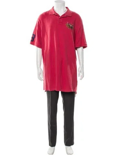 Pre-owned Polo Ralph Lauren Collar Short Sleeve Polo Shirt In Pink