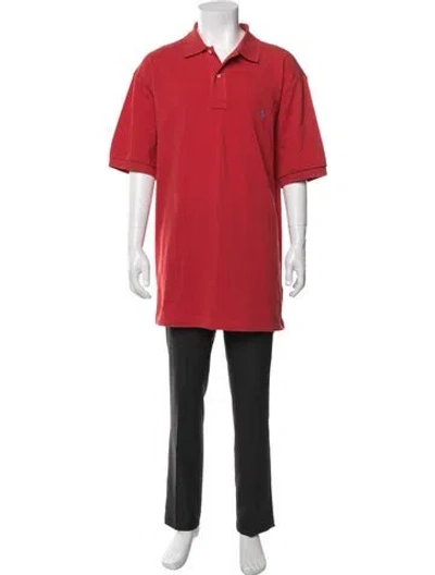 Pre-owned Polo Ralph Lauren Collar Short Sleeve Polo Shirt In Red