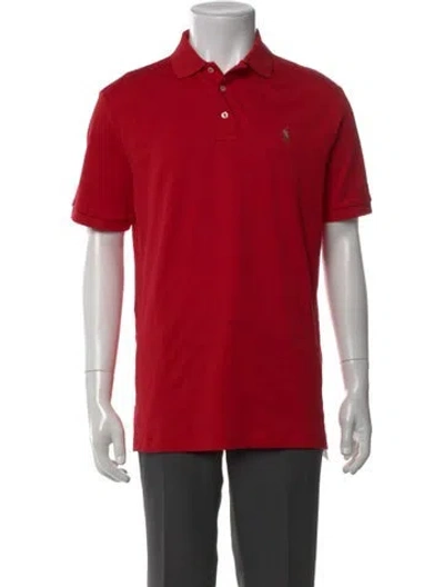 Pre-owned Polo Ralph Lauren Collar Short Sleeve Polo Shirt In Red