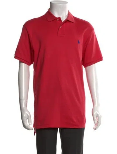 Pre-owned Polo Ralph Lauren Collar Short Sleeve Polo Shirt In Red