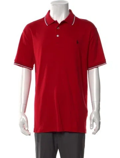 Pre-owned Polo Ralph Lauren Collar Short Sleeve Polo Shirt In Red